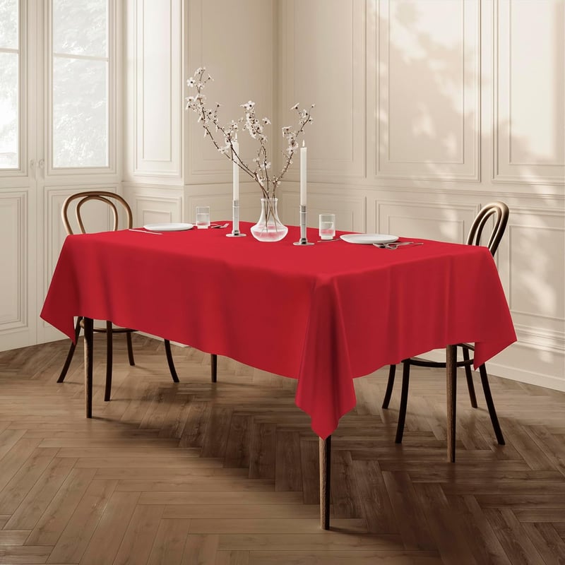 Home Direct Négyzet Terítő 150x250 cm Piros Textil Asztalterítő