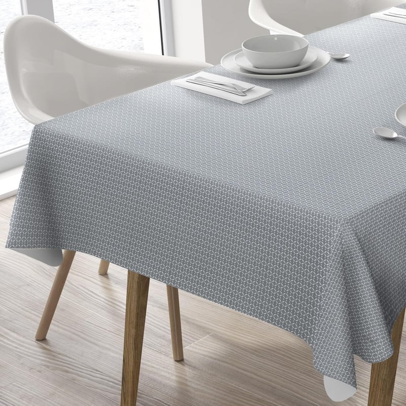 Home Direct Világosszürke Téglalap Alakú Vízlepergető Asztalterítő - Mosható Műanyag Abrosz Konyhába, Étkezőbe, Kertbe 180x140 cm