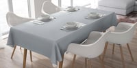 Home Direct Világosszürke Téglalap Alakú Vízlepergető Asztalterítő - Mosható Műanyag Abrosz Konyhába, Étkezőbe, Kertbe 180x140 cm 2
