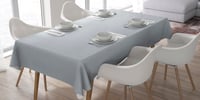 Home Direct Svijetlosivi Pravokutni Vodoodbojni Stolnjak - Perivi Plastični Stolnjak za Kuhinju, Blagovaonicu, Vrt 180x140 cm 2