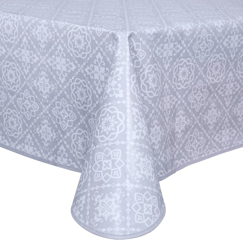 Home Direct Vízálló Terítő 140x180 cm Világosszürke Mosható Asztalterítő