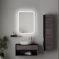 Home Glow 50x70 cm LED fürdőszobai tükör érintésérzékeny kapcsolóval 5