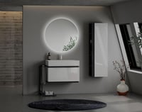Home Glow 80 cm Kerek Fürdőszobai LED Tükör Érintőkapcsolóval - Természetes Fehér Háttérvilágítás, Üveg Keret, EU Gyártás 4