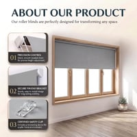 Termo zatemňovacia roleta Home In Style 4U, 100% blackout, odolná voči UV žiareniu, možnosť skrátenia, svetlosivá, 90x165 cm 5