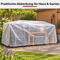 Home It Garden prozirna PE cerada 4x8 m, 120 g/m², vodootporna, otporna na UV zračenje, ojačana — cerada poderana na 2 mjesta (stanje: vidi drugu sliku) 6