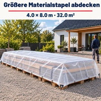 Home It Garden prozirna PE cerada 4x8 m, 120 g/m², vodootporna, otporna na UV zračenje, ojačana — cerada poderana na 2 mjesta (stanje: vidi drugu sliku) 9
