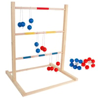 Acasă > IT Joc de îndemânare Scara cu bile (Ladder Golf) cu 6 mingi, din lemn natural, pentru grădină 1
