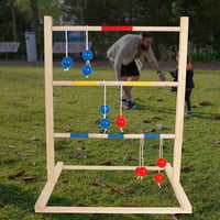 Acasă > IT Joc de îndemânare Scara cu bile (Ladder Golf) cu 6 mingi, din lemn natural, pentru grădină 3