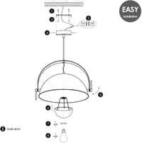 Home Sweet Home Collection Fabriq Bow függőlámpa fehér 50cm E27 LED 6