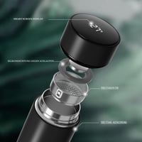Termos Homealexa 500 ml, sticlă de băut din oțel inoxidabil 304 cu izolație în vid, afișaj digital al temperaturii cu ecran tactil LED, negru 5