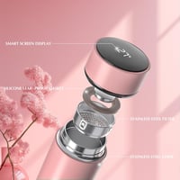 Termos cu vacuum Homealexa 500ml din oțel inoxidabil cu afișaj LED, roz 5