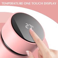 Termos cu vacuum Homealexa 500ml din oțel inoxidabil cu afișaj LED, roz 6