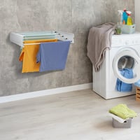 HomeArt Falra Szerelhető Kihúzható Ruhaszárító - 95 cm, Összecsukható, Bel- és Kültéri Használatra, Mintás Fehér, 25 kg Teherbírás, Alumíniu 7