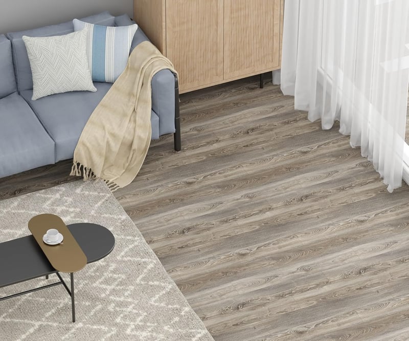 Homease öntapadós PVC padló, vízálló vinyl csempe, fa hatású, 91x15 cm, 72 db