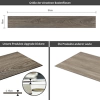 Homease öntapadós PVC padló, vízálló vinyl csempe, fa hatású, 91x15 cm, 72 db 2