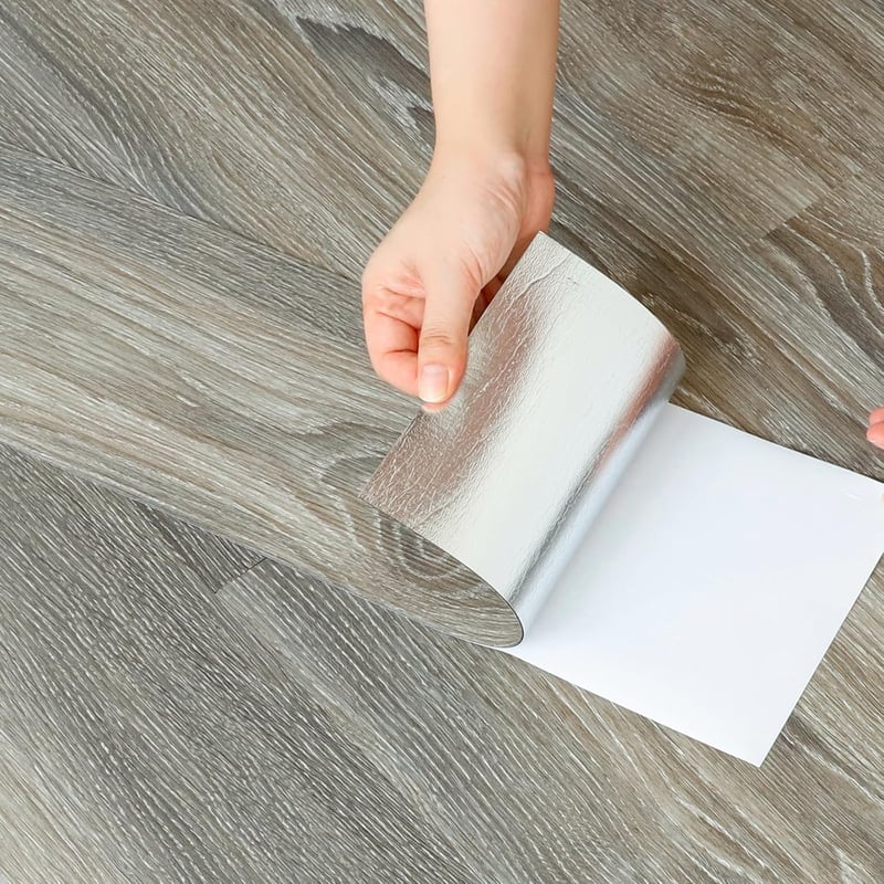 Homease öntapadós PVC padló, vízálló vinyl csempe, fa hatású, 91x15 cm, 72 db