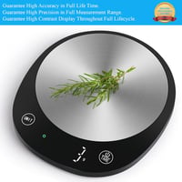 Homebuds 10 kg digitális konyhai mérleg 1g pontossággal, LED kijelzővel, fekete 2
