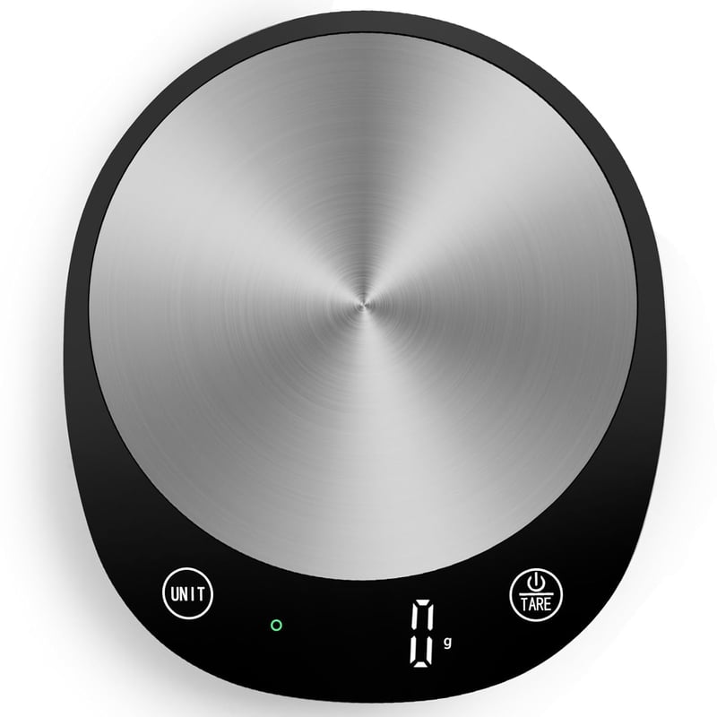 Homebuds 10 kg digitális konyhai mérleg 1g pontossággal, LED kijelzővel, fekete