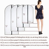 HomeClean priedušný obal na odevy proti moliam 60x120 cm, 6 ks, čierna strana, celozipsový, na zimné kabáty a bundy 2