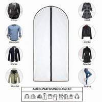 HomeClean priedušný obal na odevy proti moliam 60x120 cm, 6 ks, čierna strana, celozipsový, na zimné kabáty a bundy 3