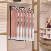 HomeClean priedušný obal na odevy proti moliam 60x120 cm, 6 ks, čierna strana, celozipsový, na zimné kabáty a bundy 6