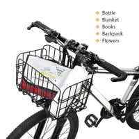 HOMEE Skladací drôtený košík na bicykel, odnímateľný, na prednú aj zadnú montáž, čierny 7