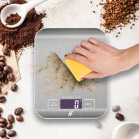 Digitálna kuchynská váha HomeFashion s nosnosťou 5000 g a presnosťou 1 g, LCD displej, nerezová plocha, 6 merných jednotiek, funkcia TARA, ideálna na pečenie a varenie 5