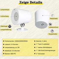Lampă de perete LED Homefire pentru interior, iluminat de perete, cu baterii, set de 2 bucăți 4