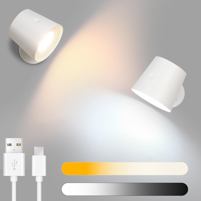 Lampă de perete LED Homefire pentru interior, iluminat de perete, cu baterii, set de 2 bucăți
