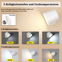 Lampă de perete LED Homefire pentru interior, iluminat de perete, cu baterii, set de 2 bucăți 3