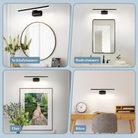 Homefire LED kupaonska rasvjeta za ogledalo 30 cm 6W, svjetiljka za montažu na ogledalo, 4000K neutralno bijelo svjetlo 9