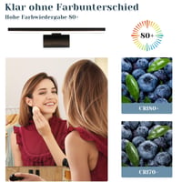 Homefire LED kupaonska rasvjeta za ogledalo 30 cm 6W, svjetiljka za montažu na ogledalo, 4000K neutralno bijelo svjetlo 6