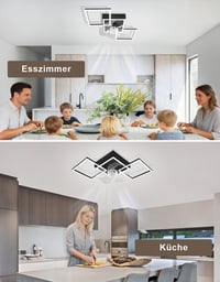 Moderný stropný ventilátor so svetlom Homefire 68 cm – LED stropný ventilátor so 6 rýchlosťami, stmievateľný, s diaľkovým ovládaním a časovačom, denné svetlo 4