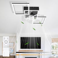 Moderný stropný ventilátor so svetlom Homefire 68 cm – LED stropný ventilátor so 6 rýchlosťami, stmievateľný, s diaľkovým ovládaním a časovačom, denné svetlo 1