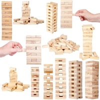 HOMEJOY 40 db natúr fa kézműves építőelem tömb 9,2 x 2 x 0,8 cm fapálcikák barkács díszítéshez DIY projektekhez 6