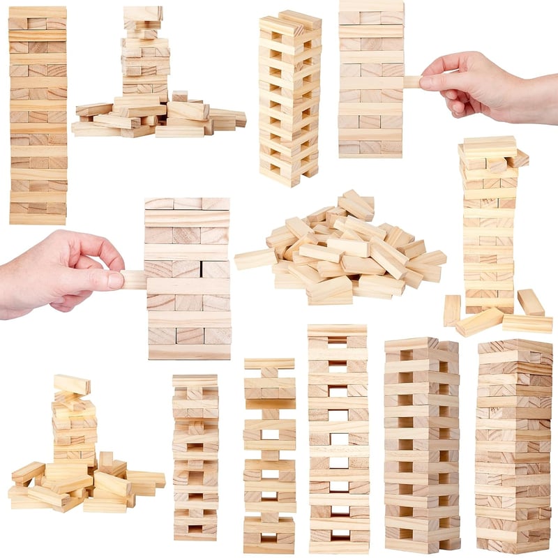 HOMEJOY 40 db natúr fa kézműves építőelem tömb 9,2 x 2 x 0,8 cm fapálcikák barkács díszítéshez DIY projektekhez
