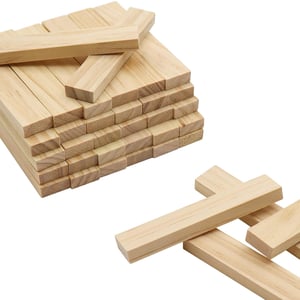 HOMEJOY 40 db natúr fa kézműves építőelem tömb 9,2 x 2 x 0,8 cm fapálcikák barkács díszítéshez DIY projektekhez