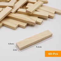 HOMEJOY 40 db natúr fa kézműves építőelem tömb 9,2 x 2 x 0,8 cm fapálcikák barkács díszítéshez DIY projektekhez 2