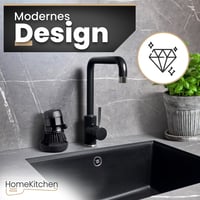 Perie de vase HomeKitchen cu dozator de săpun lichid și suport, negru, reîncărcabilă, perie de curățat rotundă pentru tigăi și oale 3