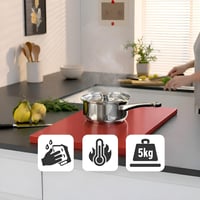 Husa pentru Plită Ceramică și Protecție pentru Plită cu Inducție HOMELAY 55x33x2,5 cm - Roșu - Fabricat Manual în Europa - Protector pentru Plită Vitroceramică Extrem de Durabil 7