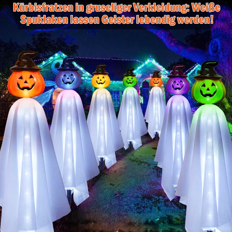 Homeleo 4 darabos napelemes szellem tök Halloween dekoráció kültéri
