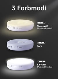 Homelist mozgásérzékelős LED lépcsőlámpa szett 6 db, vezeték nélküli újratölthető éjszakai fény 4