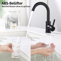 Baterie de joasă presiune Homelody pentru baie și bucătărie, negru, baterie pentru lavoar 8