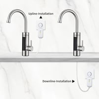 HOMELODY Elektromos Csaptelep Instant Vízmelegítővel 230V Rozsdamentes Acél LED Kijelzővel 7