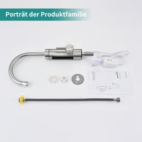 HOMELODY Elektromos Csaptelep Instant Vízmelegítővel 230V Rozsdamentes Acél LED Kijelzővel 9