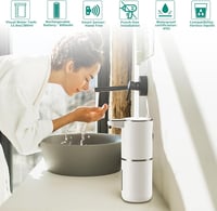 HOMELYLIFE 380ml Automata Szappan Adagoló - Újratölthető Érintésmentes Habszappan Adagoló, 4 Fokozatú, IR Szenzoros, Falra Szerelhető, Vízál 8