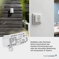 Homematic IP 151347A0 Podomietkový ovládač roliet – Inteligentná domácnosť, ovládanie cez aplikáciu, Alexu a Google Assistant, pre 1 roletu, inteligentné rozšírenie pre elektrické rolety 5