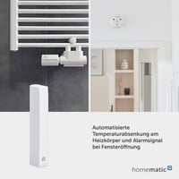 Optický senzor na okná a dvere Homematic IP 157857A0 s bielym a hnedým krytom, digitálny senzor, Smart Home, aplikácia, Alexa, Google Assistant, úspora energie 5