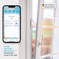 Optický senzor na okná a dvere Homematic IP 157857A0 s bielym a hnedým krytom, digitálny senzor, Smart Home, aplikácia, Alexa, Google Assistant, úspora energie 2