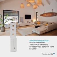 Senzor na kľučku okna Homematic IP 142800A0 s bielym a strieborným krytom, digitálny senzor, inteligentné monitorovanie okien, energeticky úsporné vykurovanie, ovládanie cez aplikáciu 5